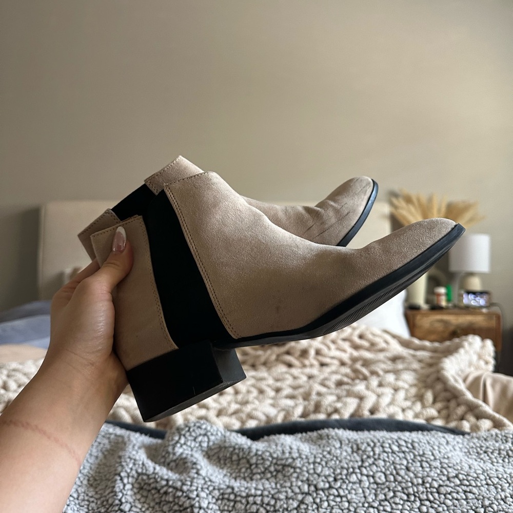 H&M Beige and Black Ankle Boots